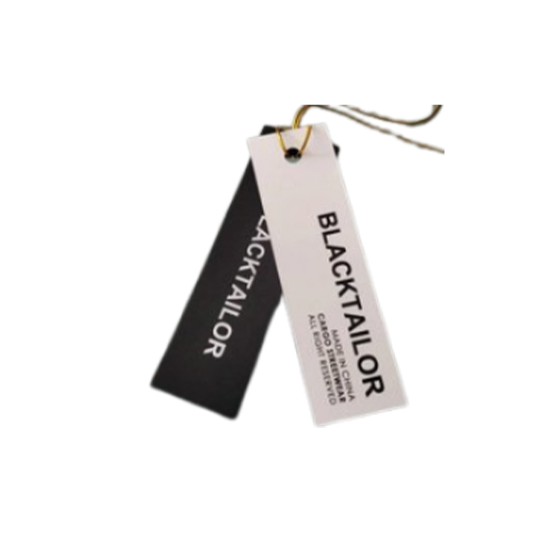 How do hang tags enhance a brand's sustainable image?